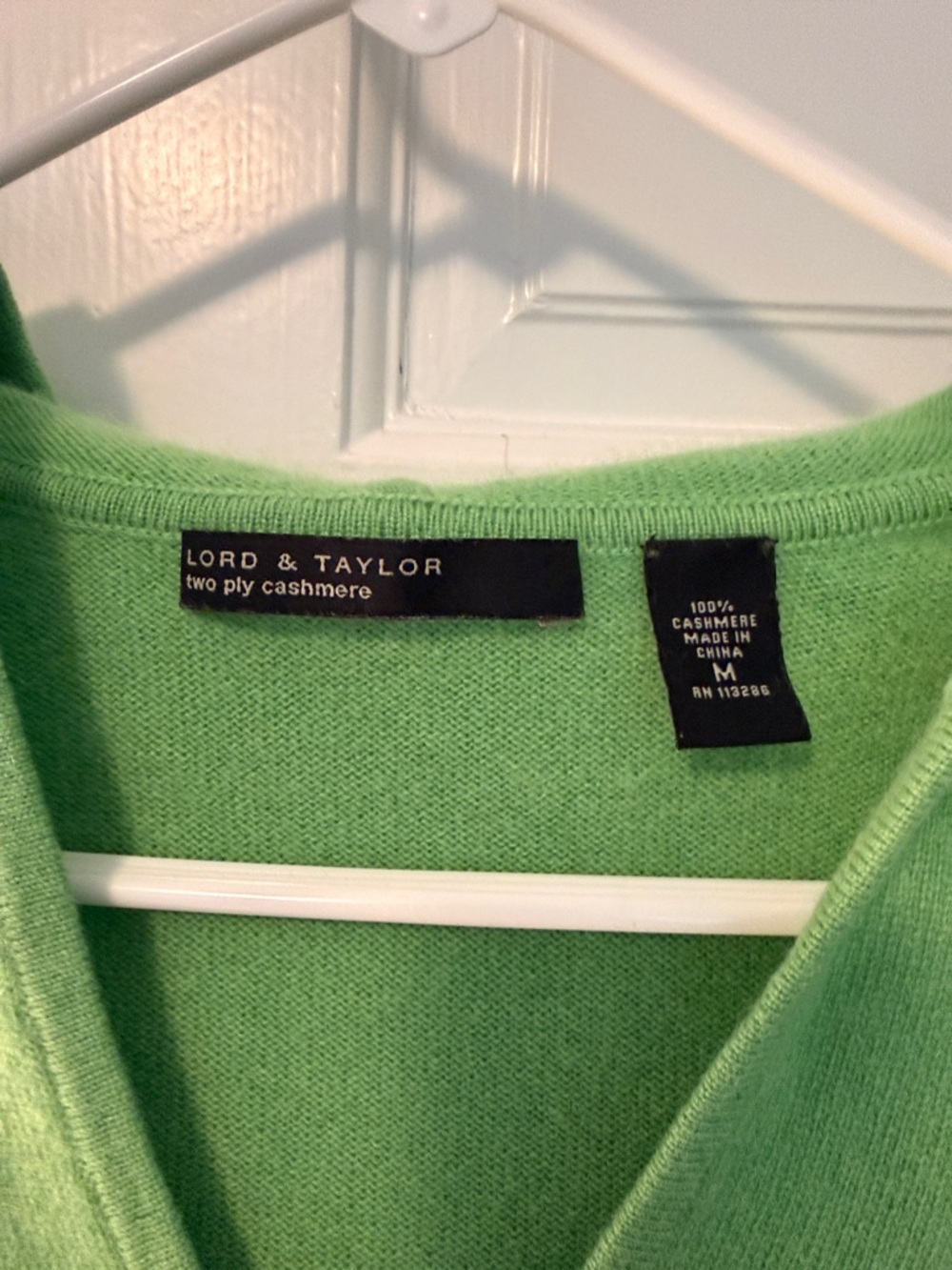 Cashmere V-Neck Hooded Cashmere Sweater - Picture 2 of 3